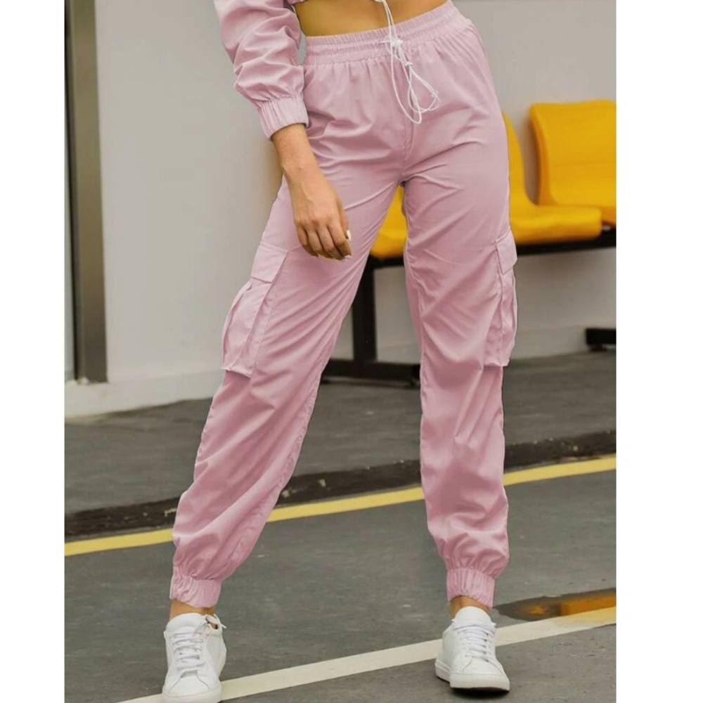 Drawstring Waist Cargo Pants